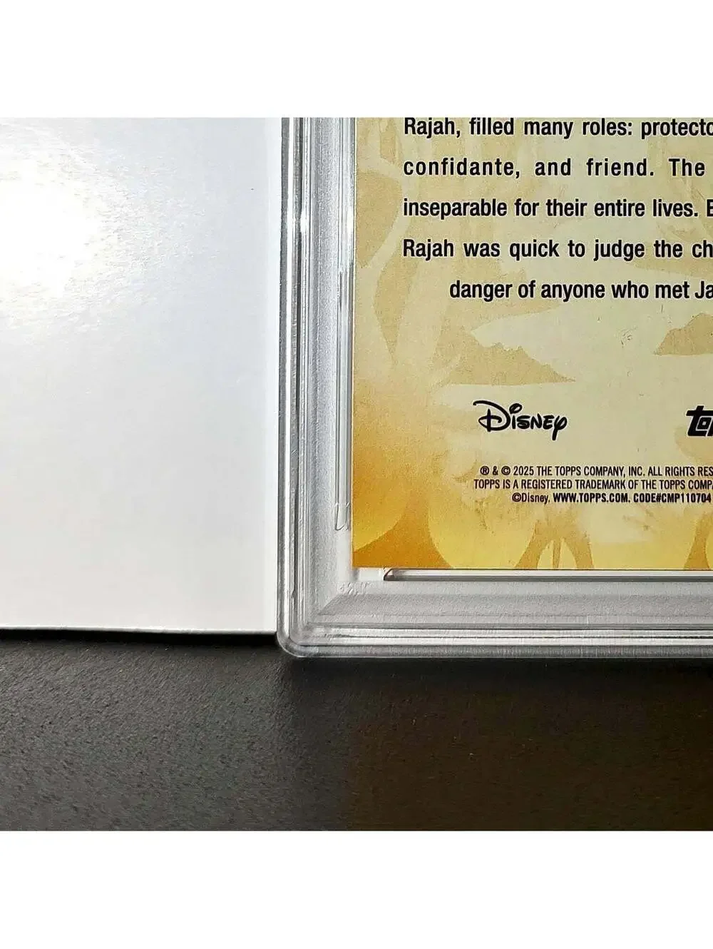 Rajah 2025 Topps Disney #FF-12 Furry Friends Card Aladdin PSA 9 MT